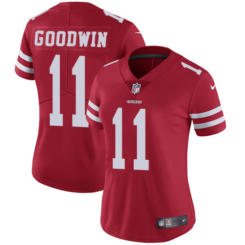 San Francisco 49ers Limited Red Women #11 Marquise Goodwin Home NFL Jersey Vapor Untouchable